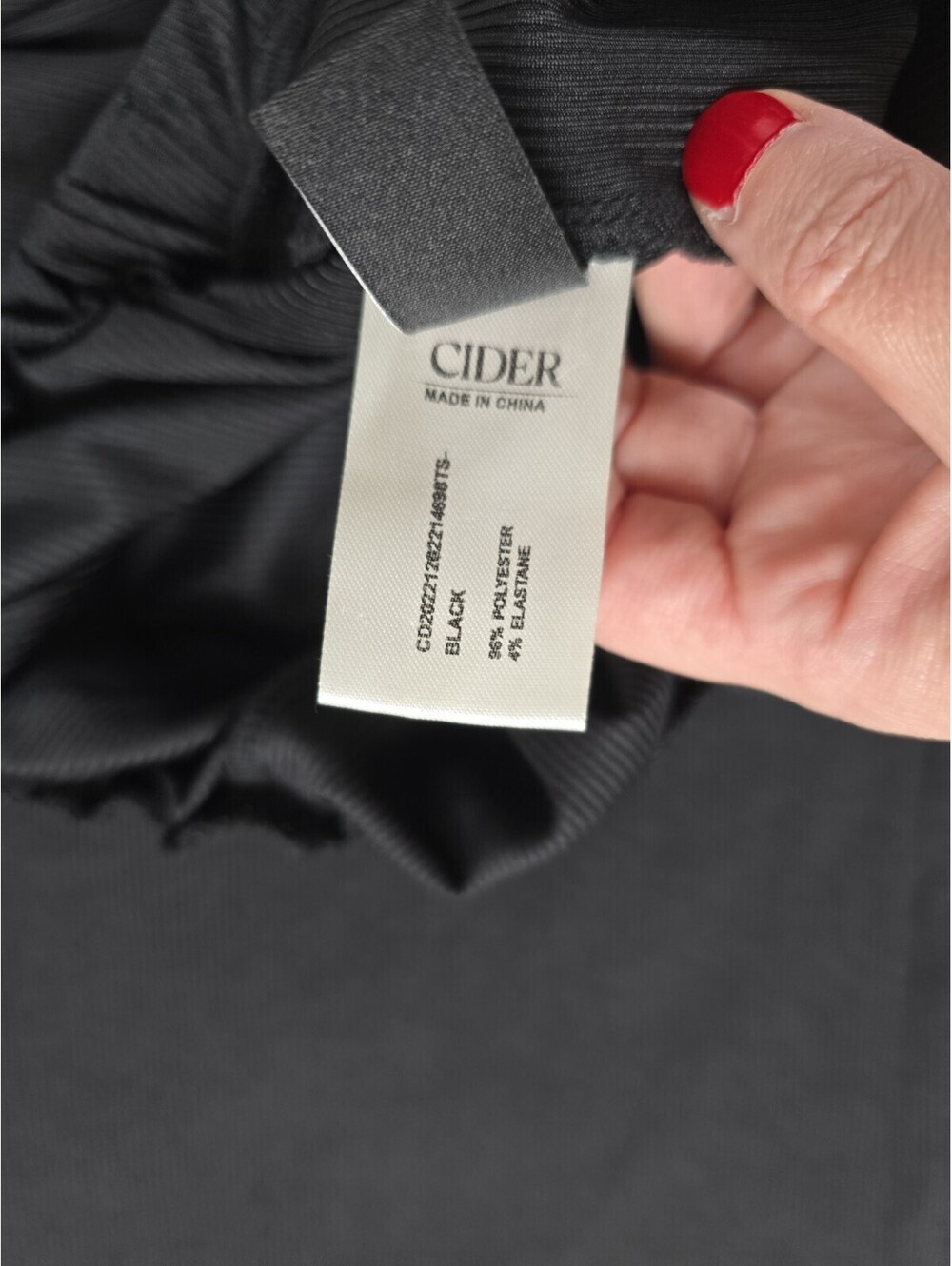 Cider Pants Women's Black Pull On Stretch Waist Wide Leg Size L, Casual Chill - Picture 4 of 7